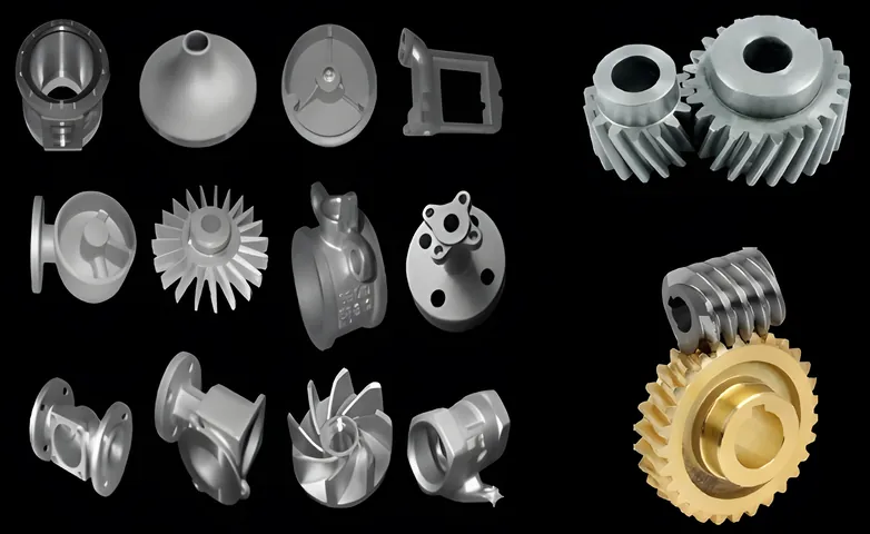 Machined castings, impellers and gears